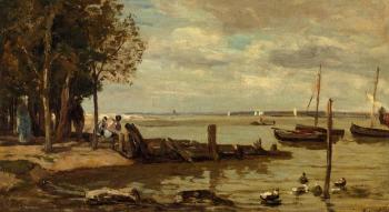 尤金 佈丹 Honfleur, the Shore 尤金 佈丹 Honfleur, the Shore